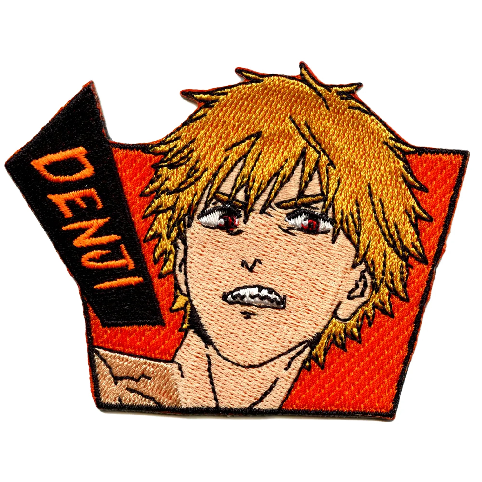 Chainsaw Man DENJI Script Patch Anime Character Embroidered Iron On