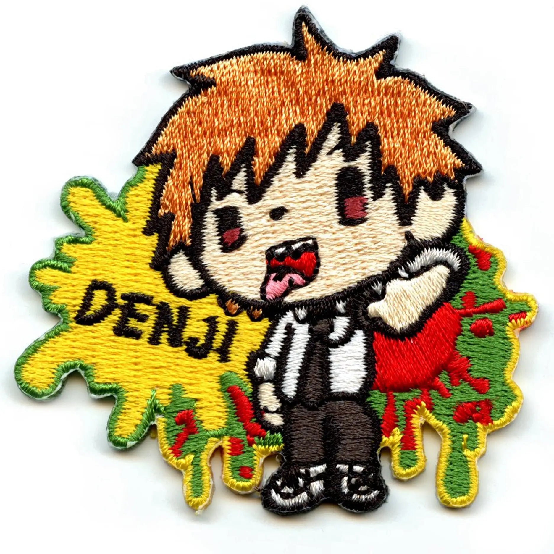 Chainsaw Man Denji Splatter Patch Shonen Devil Character Embroidered Iron On