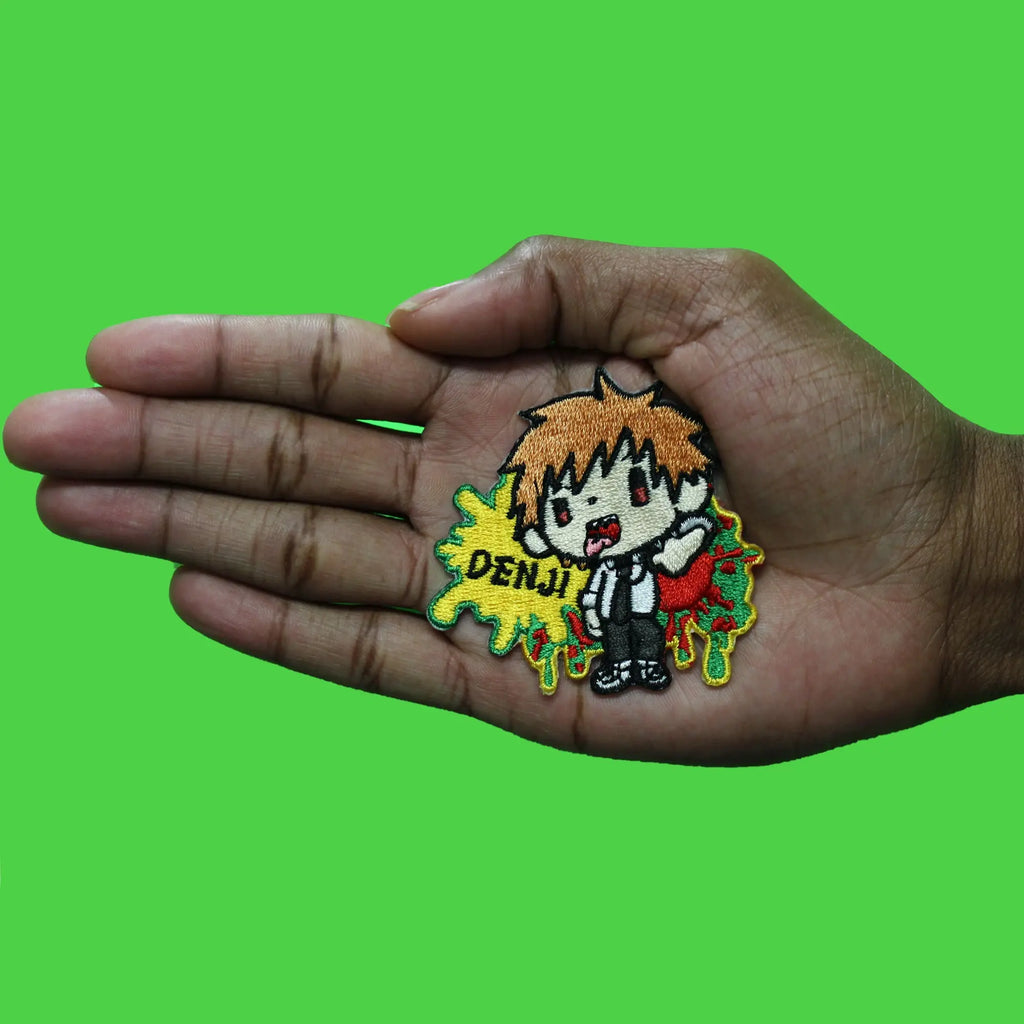 Chainsaw Man Denji Splatter Patch Shonen Devil Character Embroidered Iron On