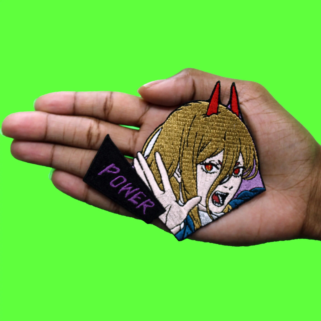Chainsaw Man Power Box Patch Blood Devil Character Embroidered Iron On