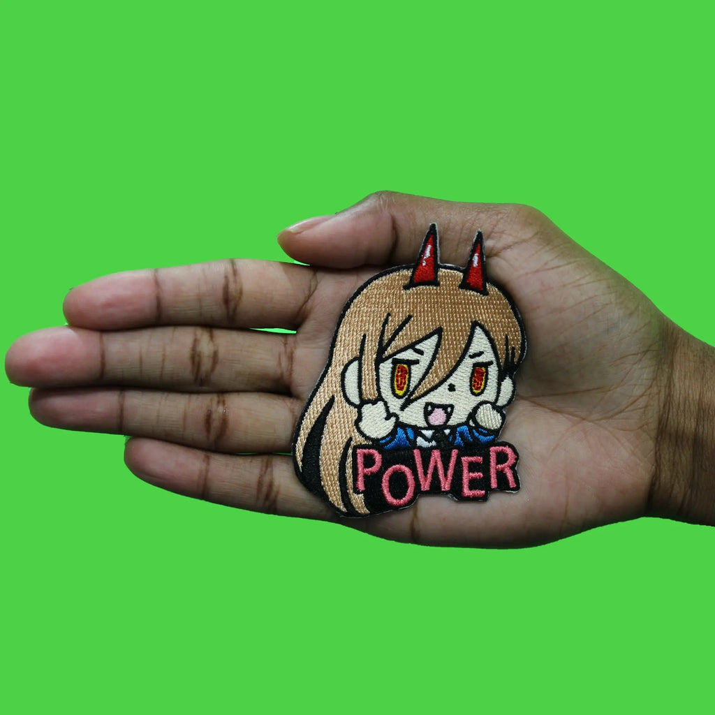 Chainsaw Man Power Chibi Patch Shonen Devil Character Embroidered Iron On