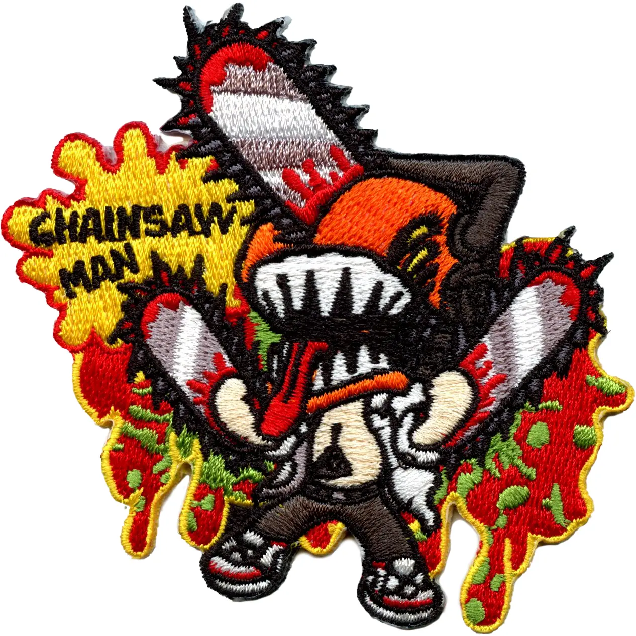 Chainsaw Man Splatter Patch Shonen Devil Character Embroidered Iron On