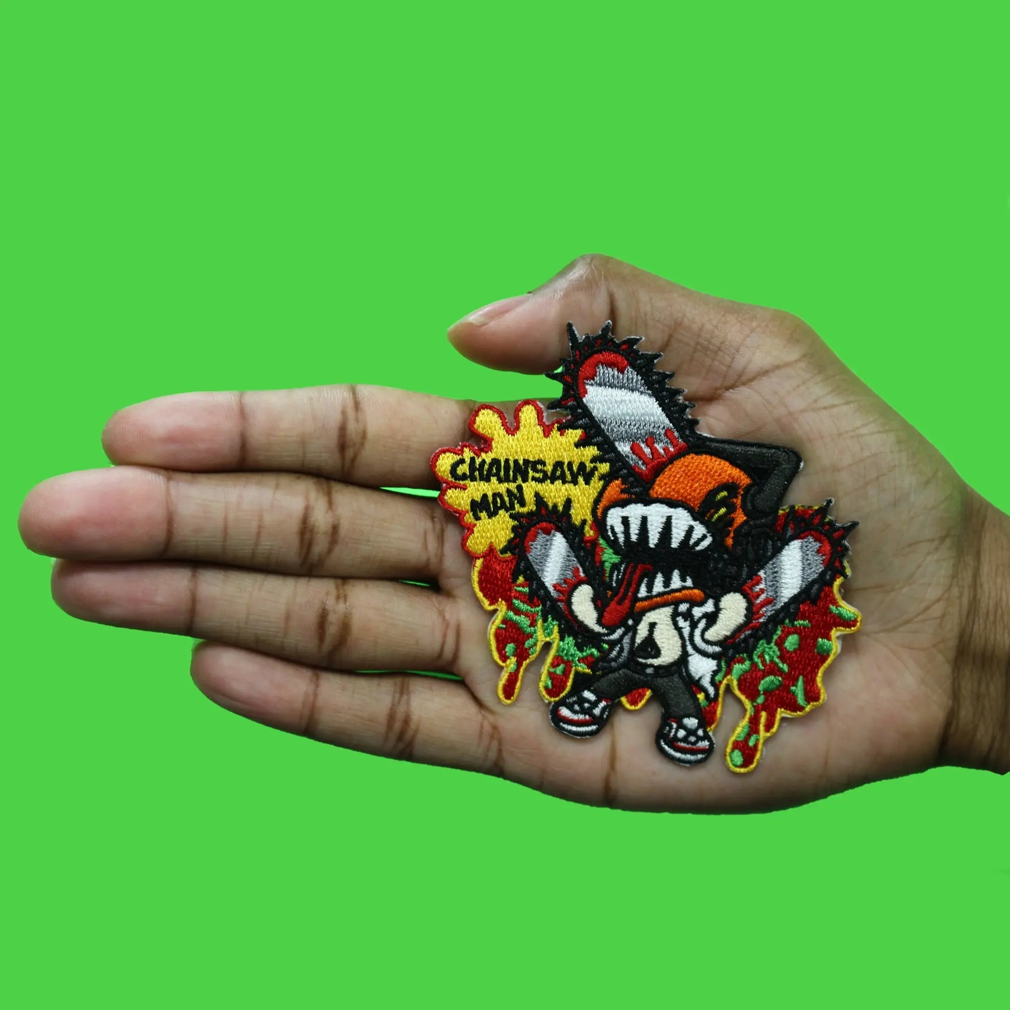 Chainsaw Man Splatter Patch Shonen Devil Character Embroidered Iron On