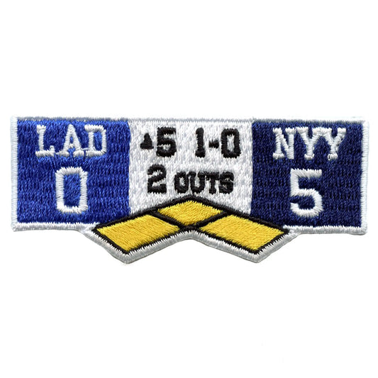 Los Angeles Trolling New York Patch Bottom Of Fifth Inning Game Scoreboard Embroidered Iron On