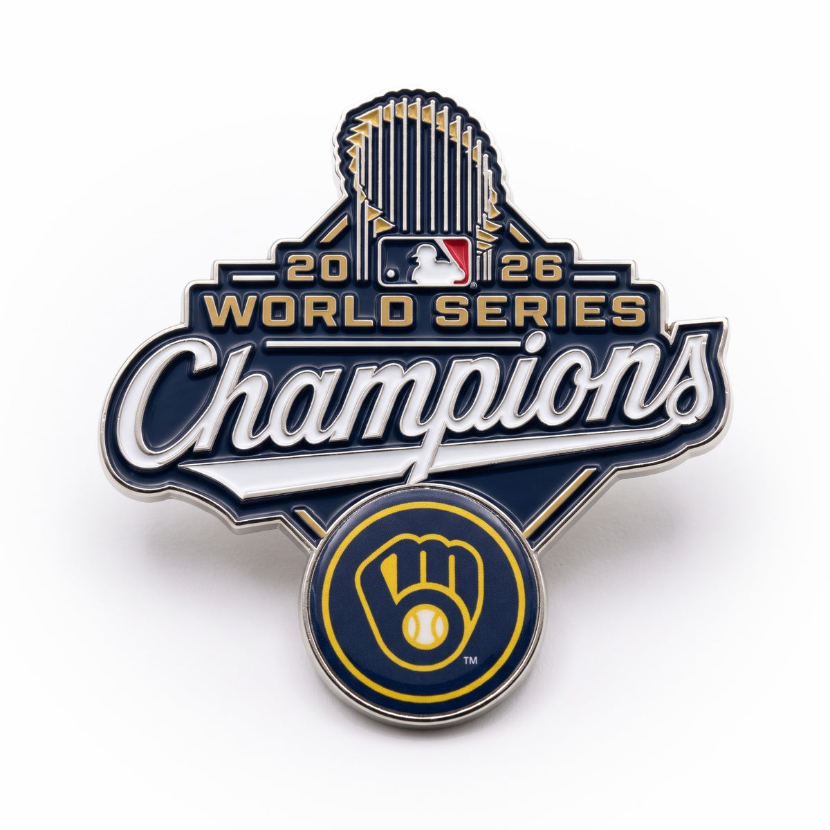 2026 MLB World Series Champions Logo Lapel Pin Baseball Collectible Milwaukee Brewers