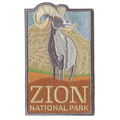 Zion National Park Travel Patch Utah Bighorn Embroidered Iron On