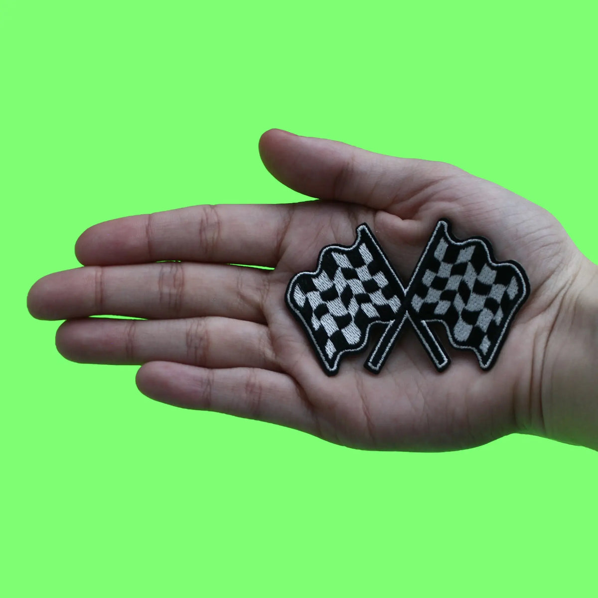 Marathon Racing Patch Checkered Flag Rally Patch Racing Car Marathon Embroidered Iron On ...