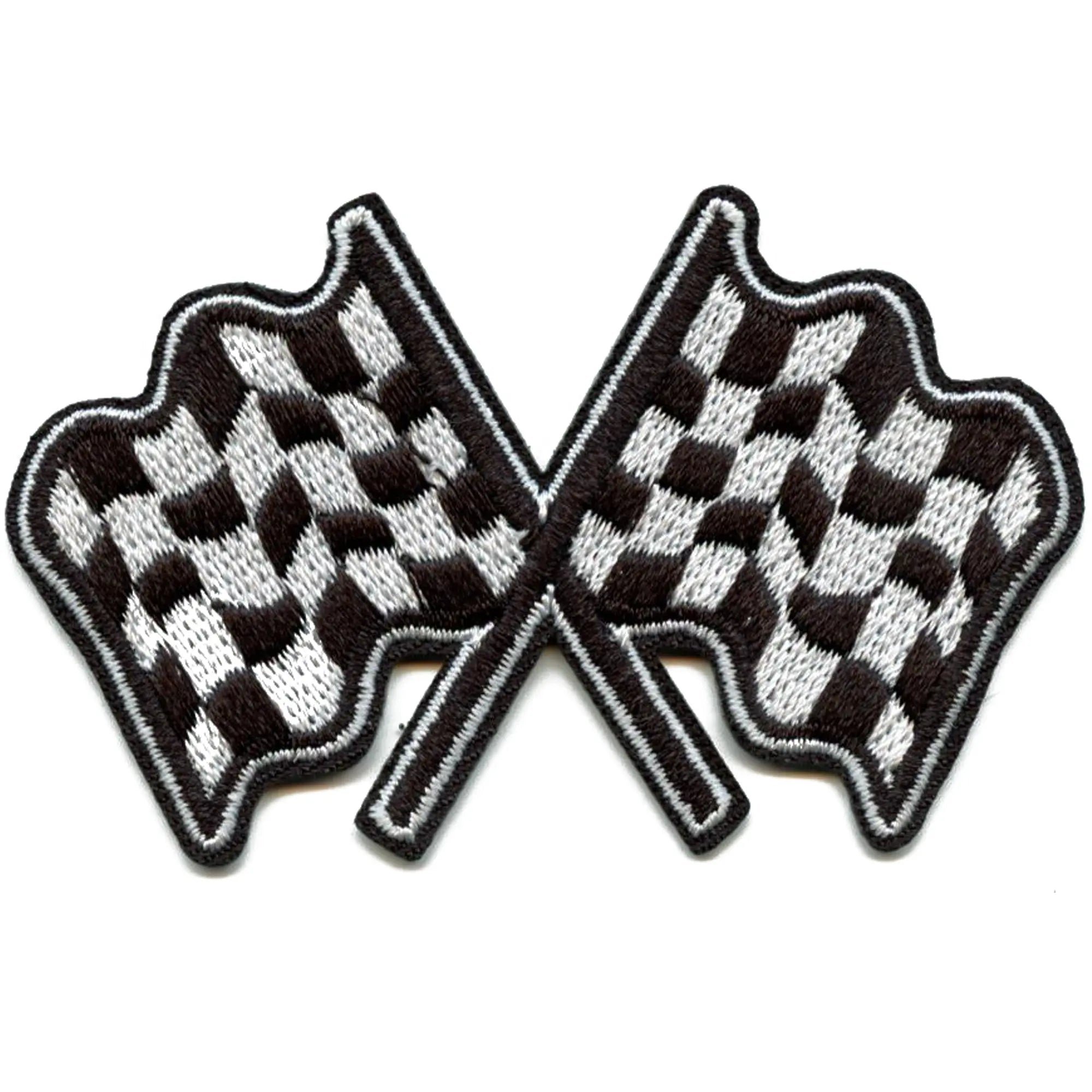 Set A Patch Racing Checkered Flag Rally Patch Racing Car Marathon Embroidered Logo Iron O ...