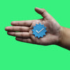 Blue Check Mark Sign Patch Good Job Symbol Embroidered Iron On