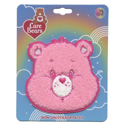 Patch brodé à repasser pour enfants avec dessin animé Care Bear arc-en-ciel