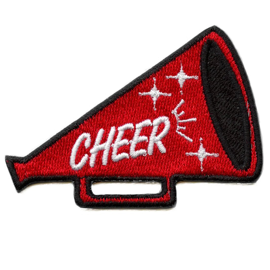 Cheer Megaphone Patch School Spirit Embroidered Iron On