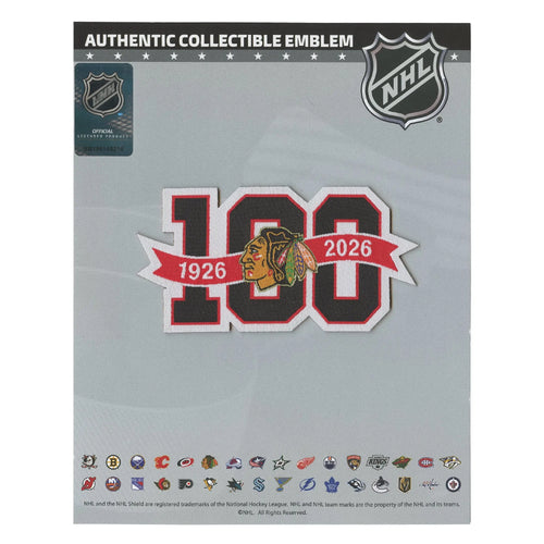 Chicago Blackhawks 100th Anniversary NHL Season Jersey Patch 2025-26 (Woven)