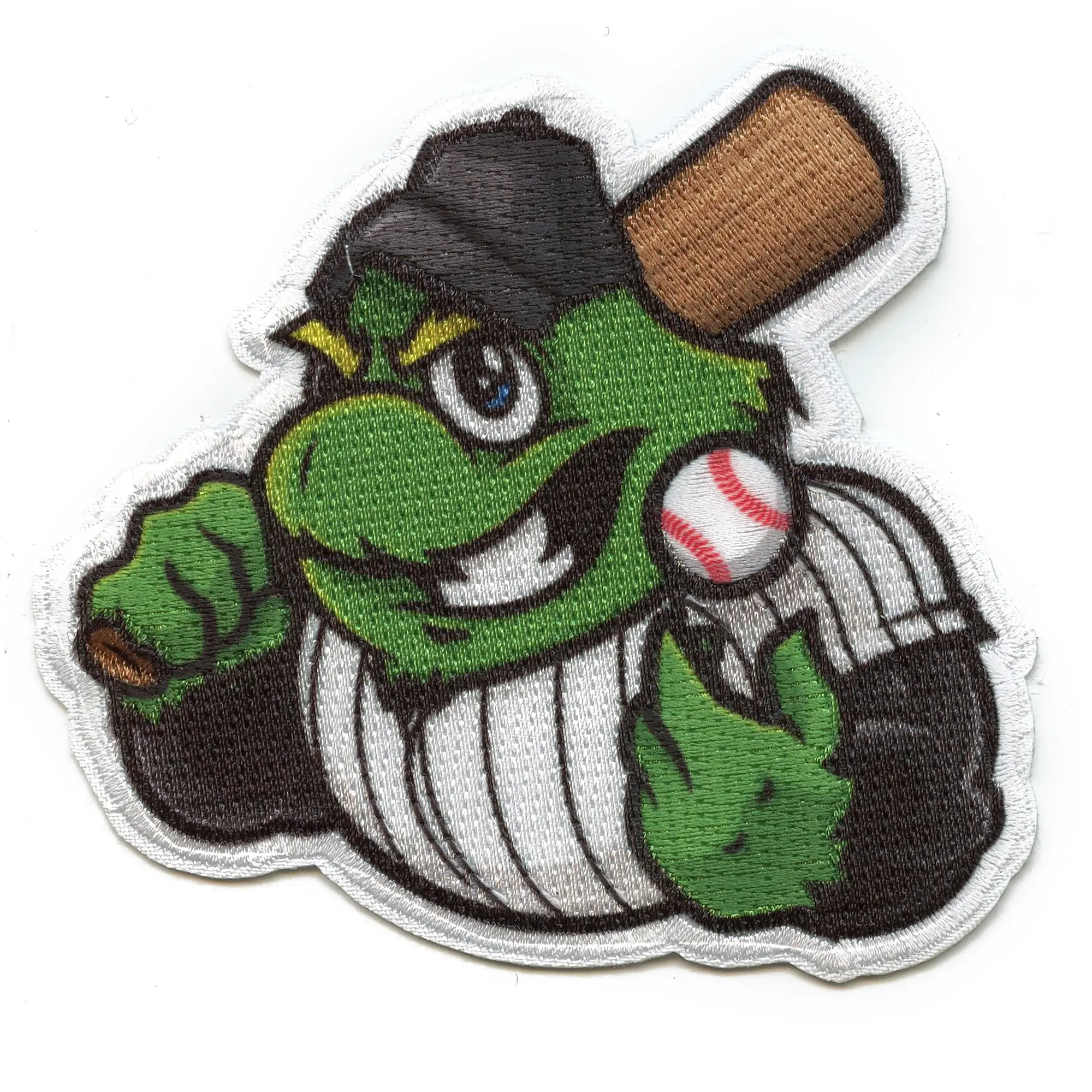 Chicago Mascot PhotoPatch Baseball White Sock Parody Embroidery Iron On