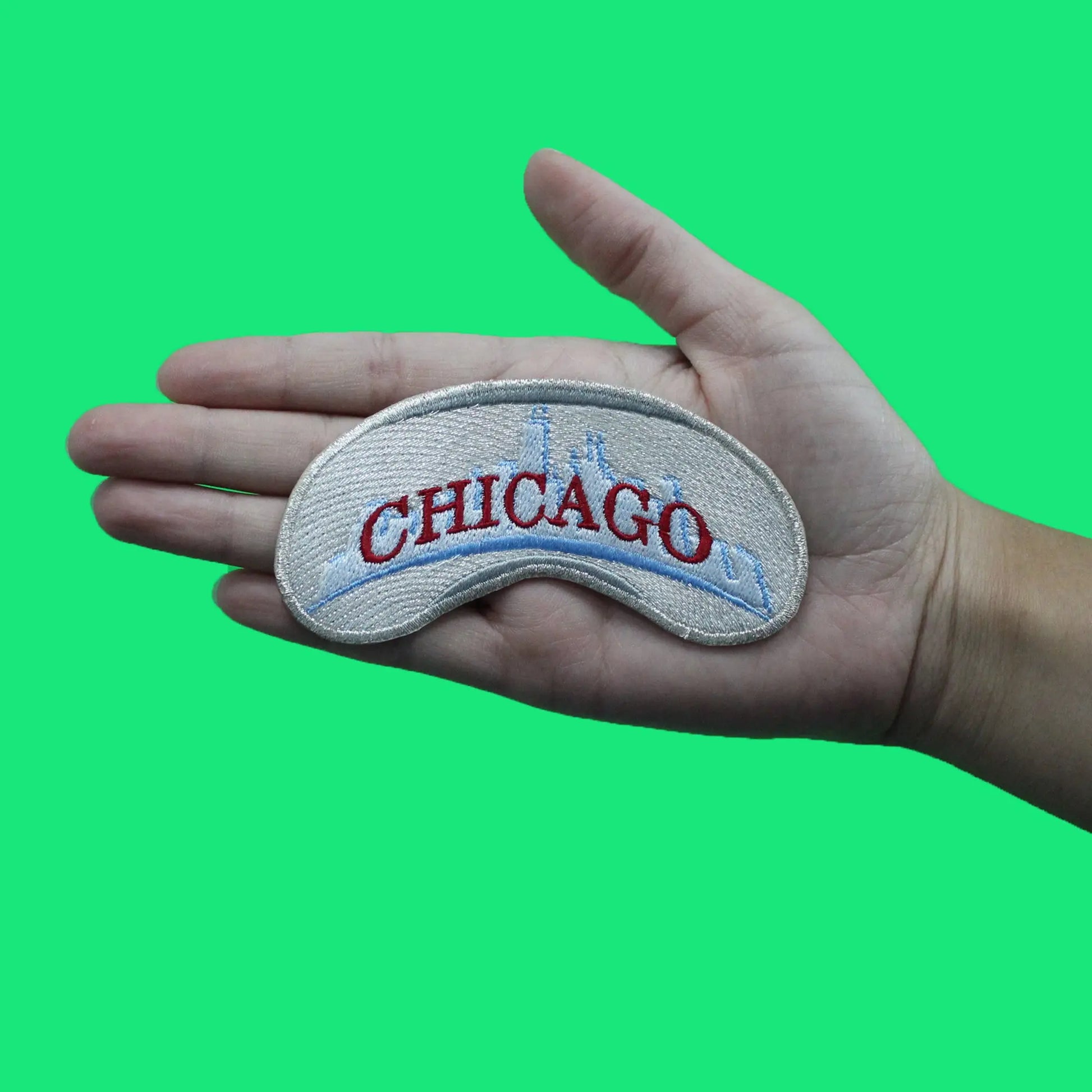 Chicago Cloud Gate Skyline Patch Illinois Downtown City Embroidered Iron On
