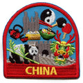 China World Showcase Travel Patch Souvenir Forbidden City Vacation Embroidered Iron On