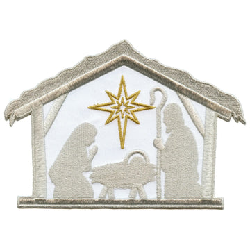 Christmas Nativity Scene Patch Holiday Tradition Figures Embroidered Iron On