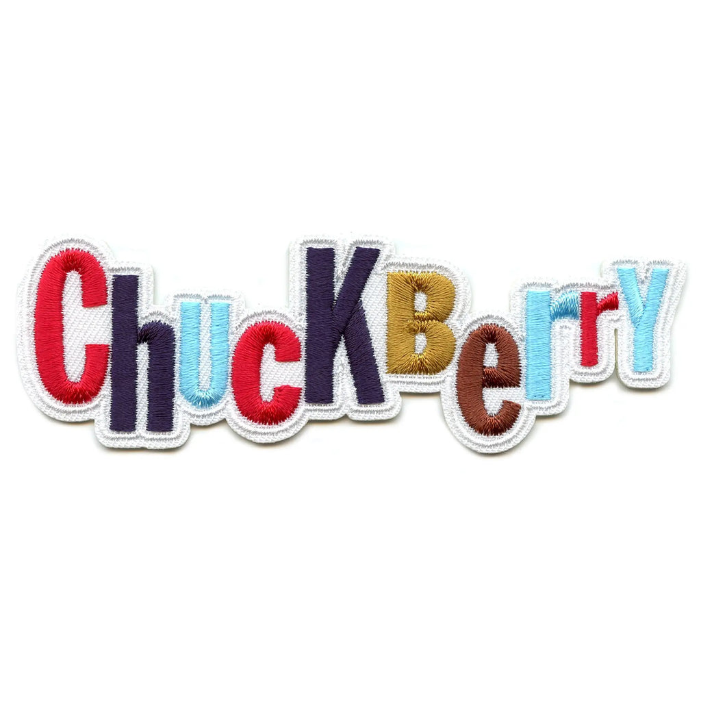 Chuck Berry Script Patch Rock Music Logo Embroidered Iron-On