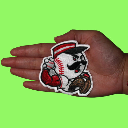 Cincinnati Ohio Mascot PhotoPatch Baseball Ball Parody Embroidery Iron On