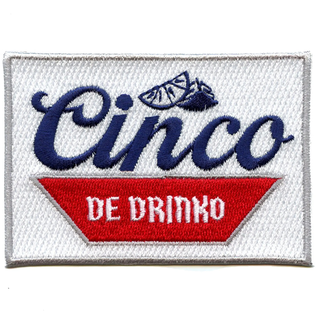 Patch Cinco de Drinko Boisson alcoolisée de vacances brodée à repasser