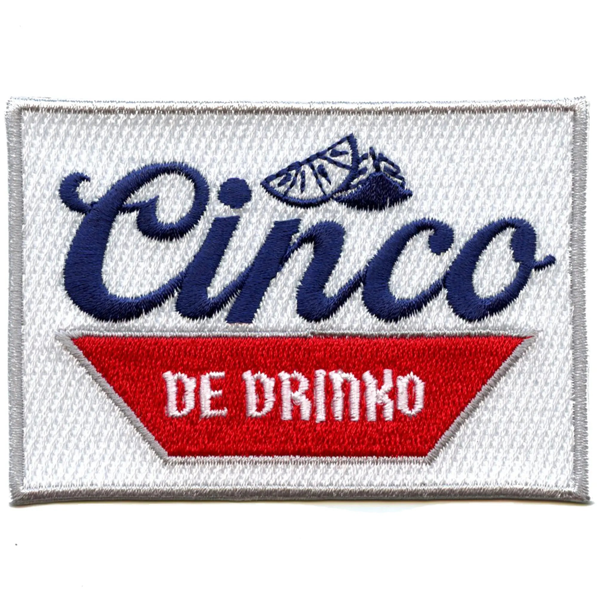Patch Cinco de Drinko Boisson alcoolisée de vacances brodée à repasser