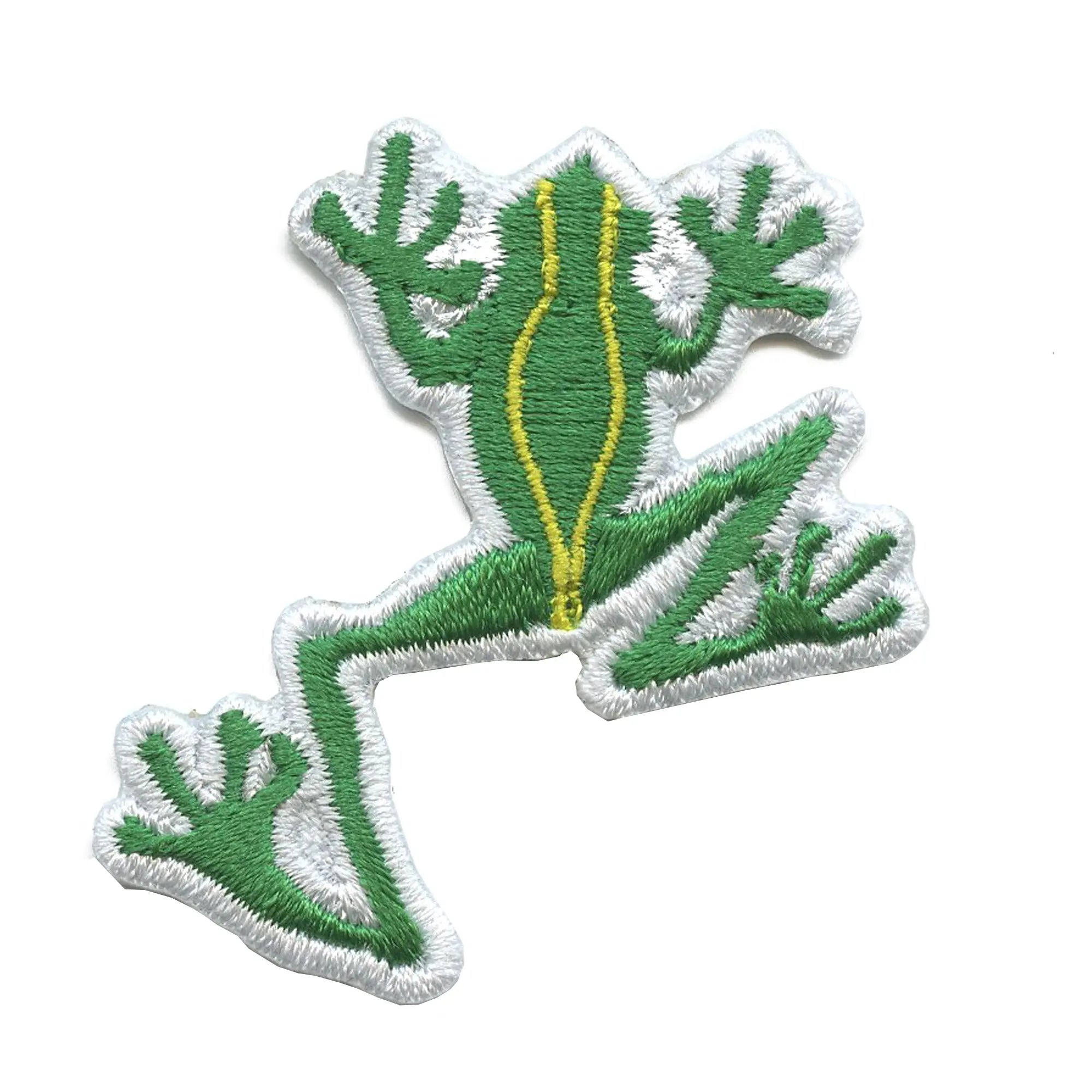 Climbing Green Frog Patch Coqui Aesthetic Animal Embroidered Iron On