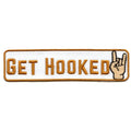 College Get Hooked Patch Austin Texas Hand Embroidered Iron On