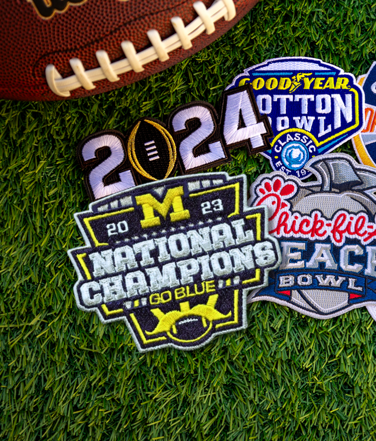 college patches michigan wolverine champions