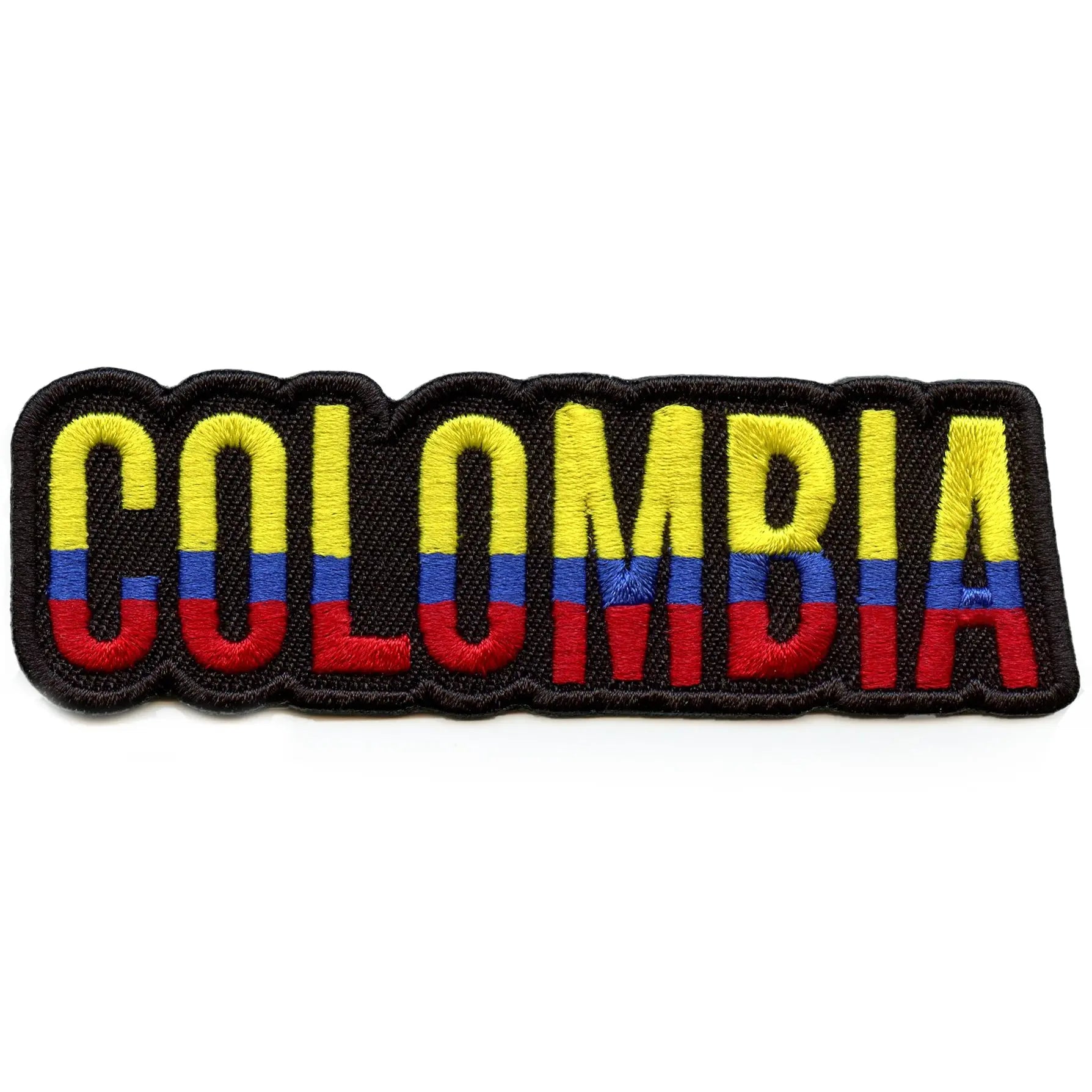 Colombia Flag Script Patch Republic South America Embroidered Iron On