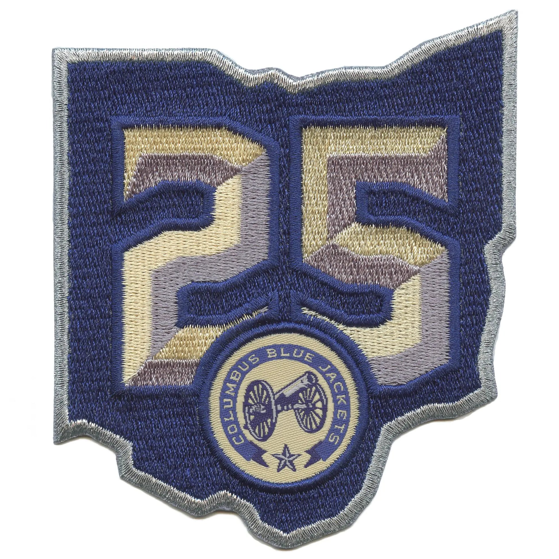 Columbus Blue Jackets 25th Anniversary Jersey Patch 2025-26 (Secondary)