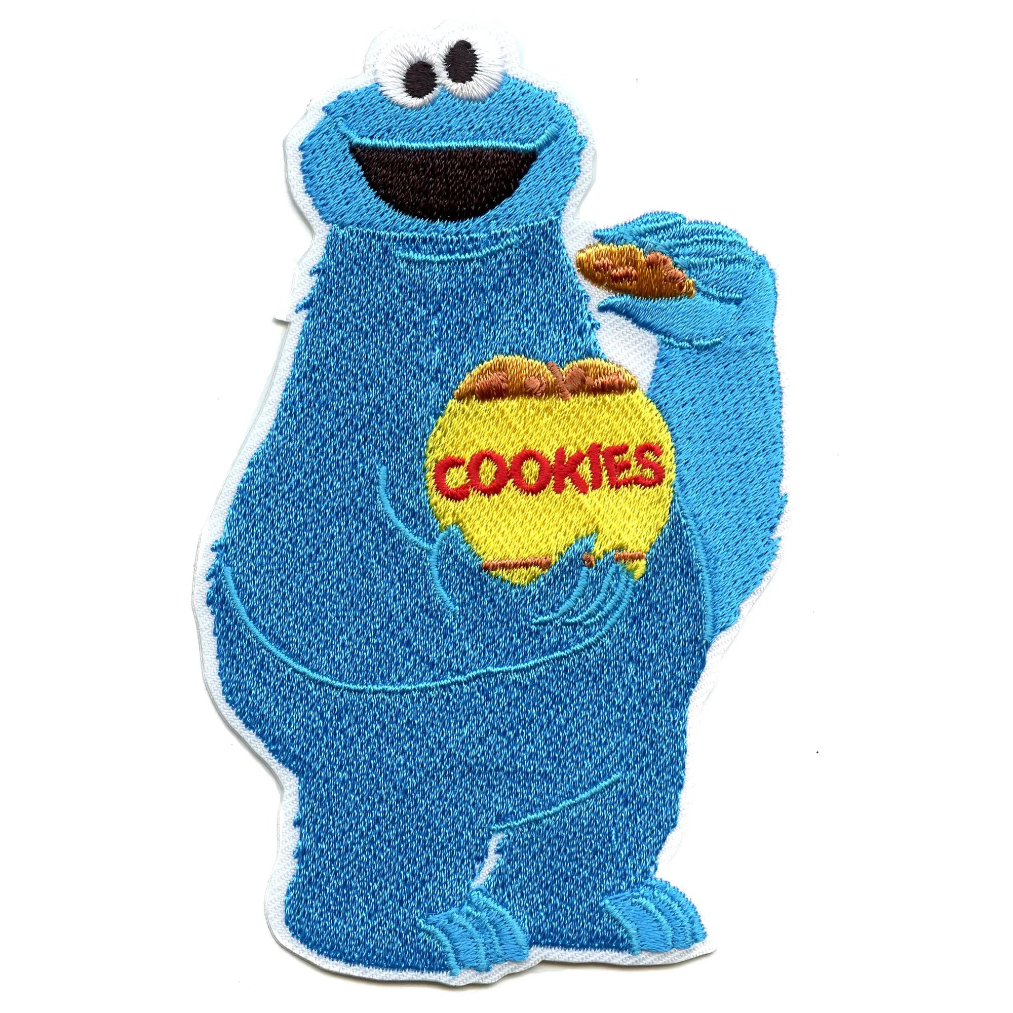 Cookie Monster Full Body Patch 123 Sesame Street Embroidered Iron-On