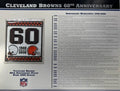 2006 Cleveland Browns 60th Anniversary Willabee & Ward Patch With Stat Card