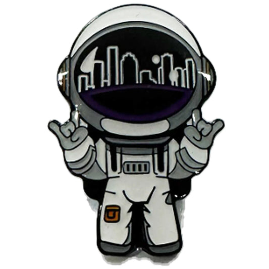 Houston Skyline Astronaut Enamel Pin