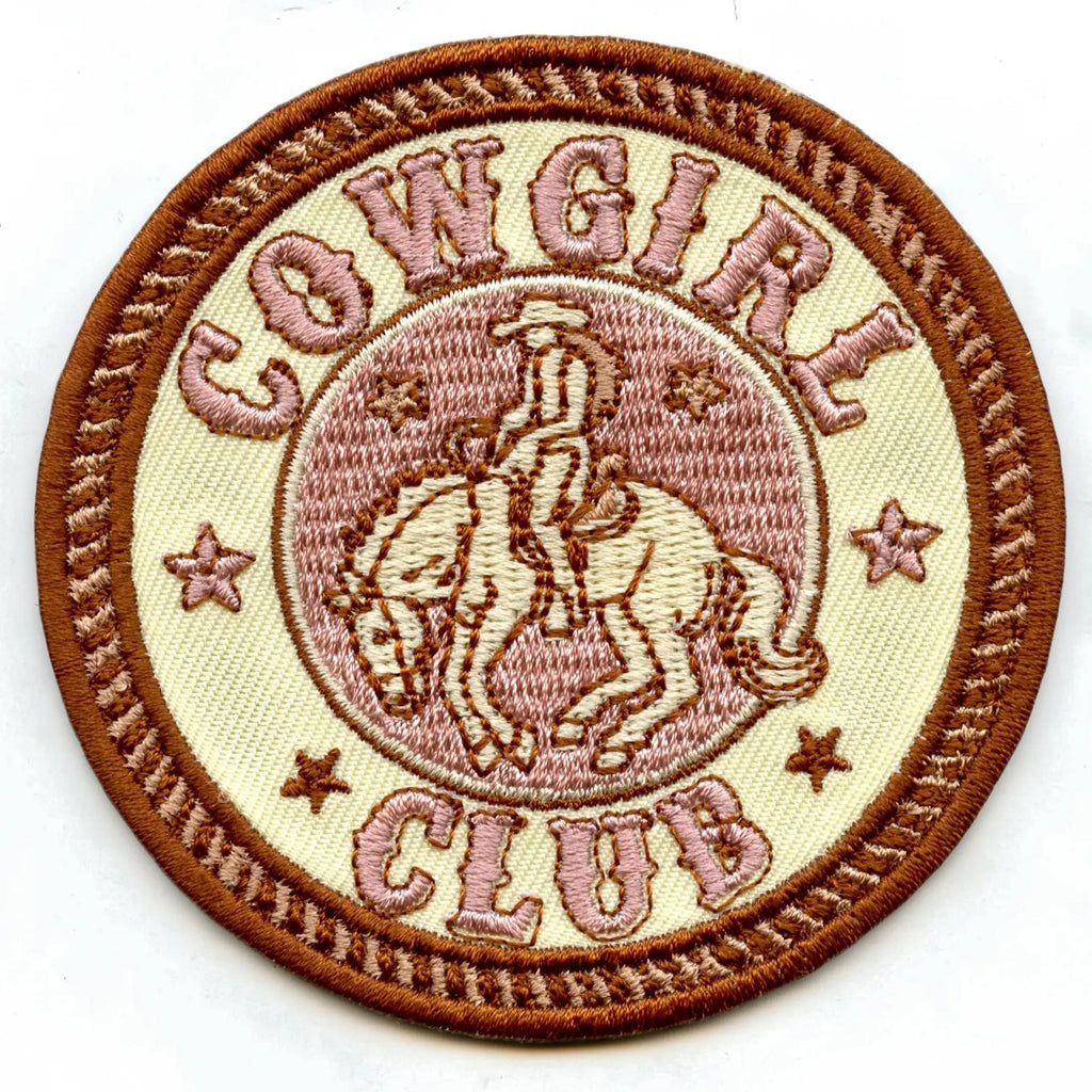 Country Cowgirl Club Patch Western Culture Aesthetic Embroidered Iron-On