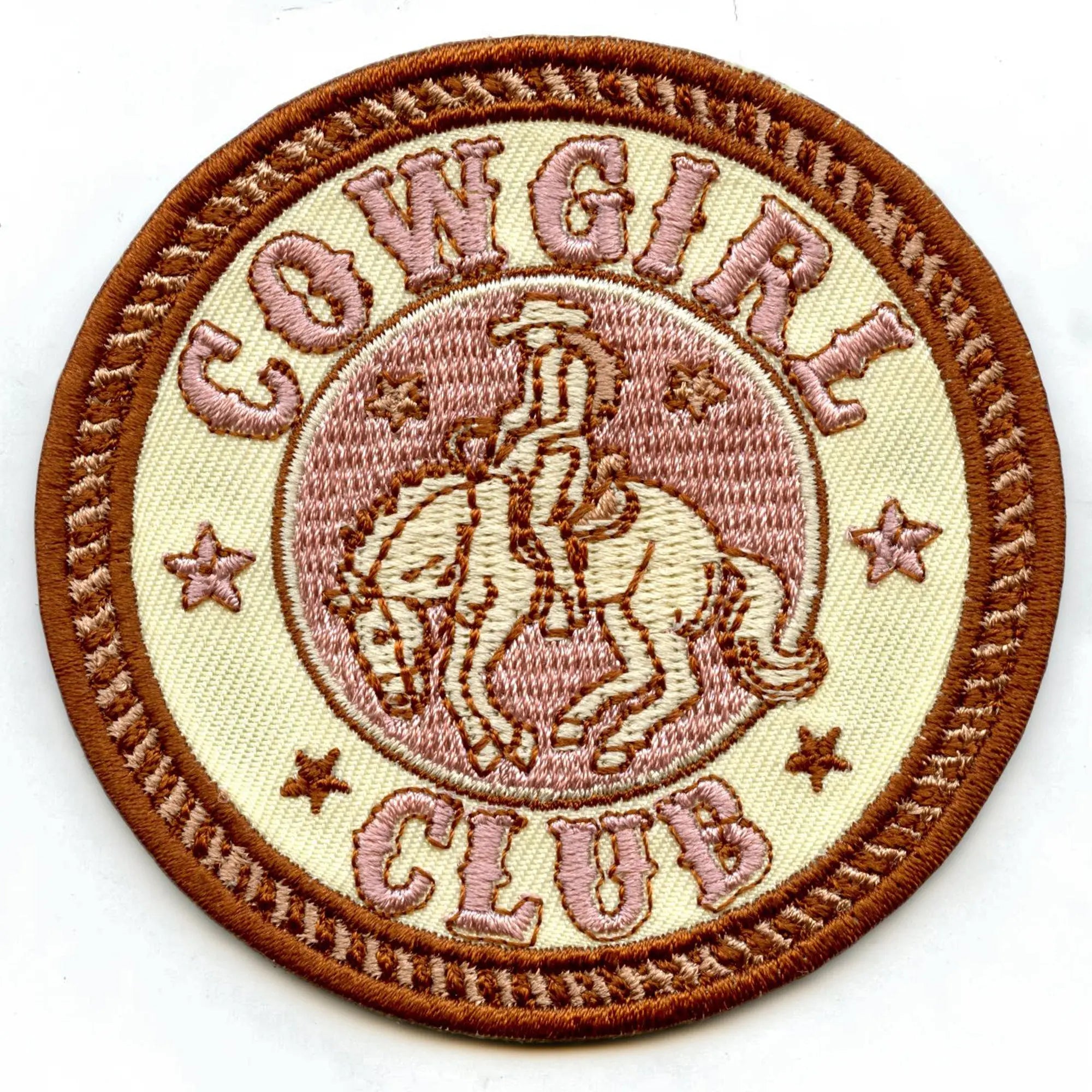 Country Cowgirl Club Patch Western Culture Aesthetic Embroidered Iron-On
