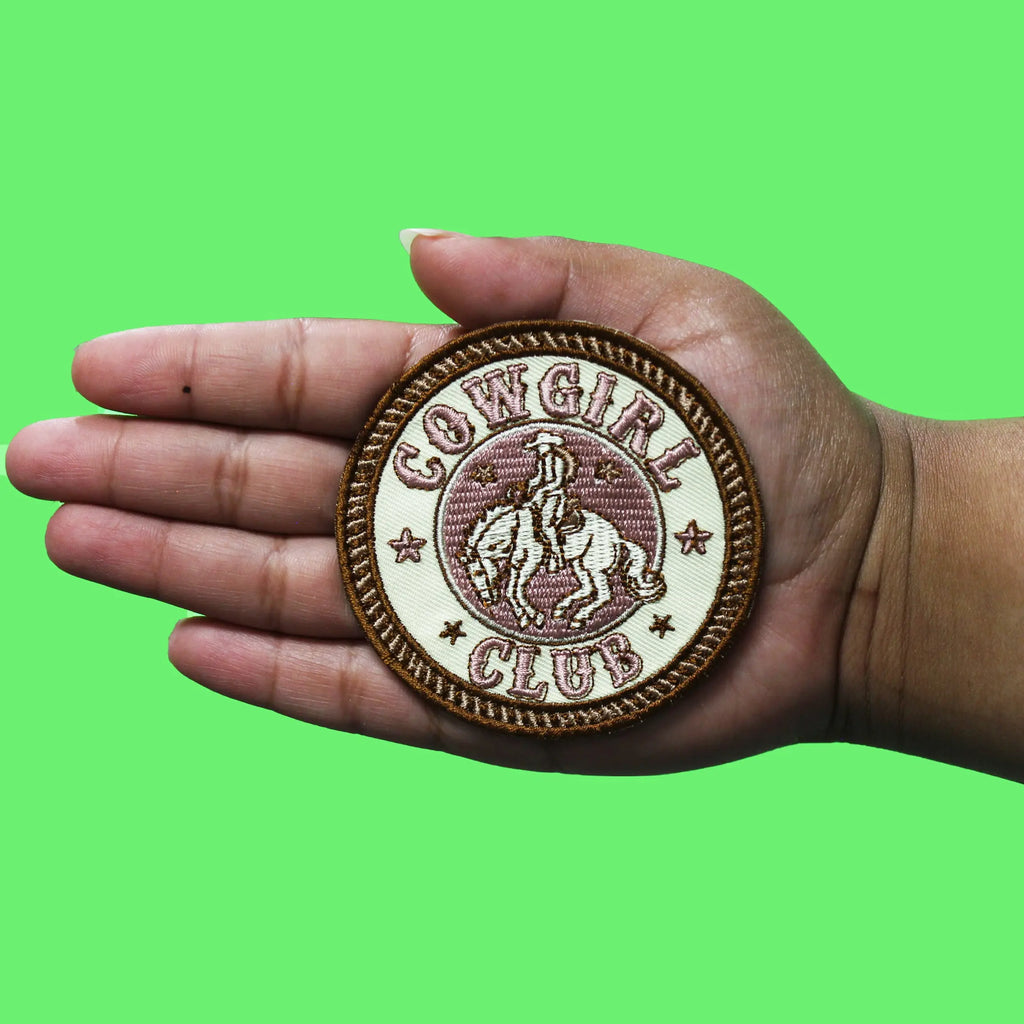 Country Cowgirl Club Patch Western Culture Aesthetic Embroidered Iron-On