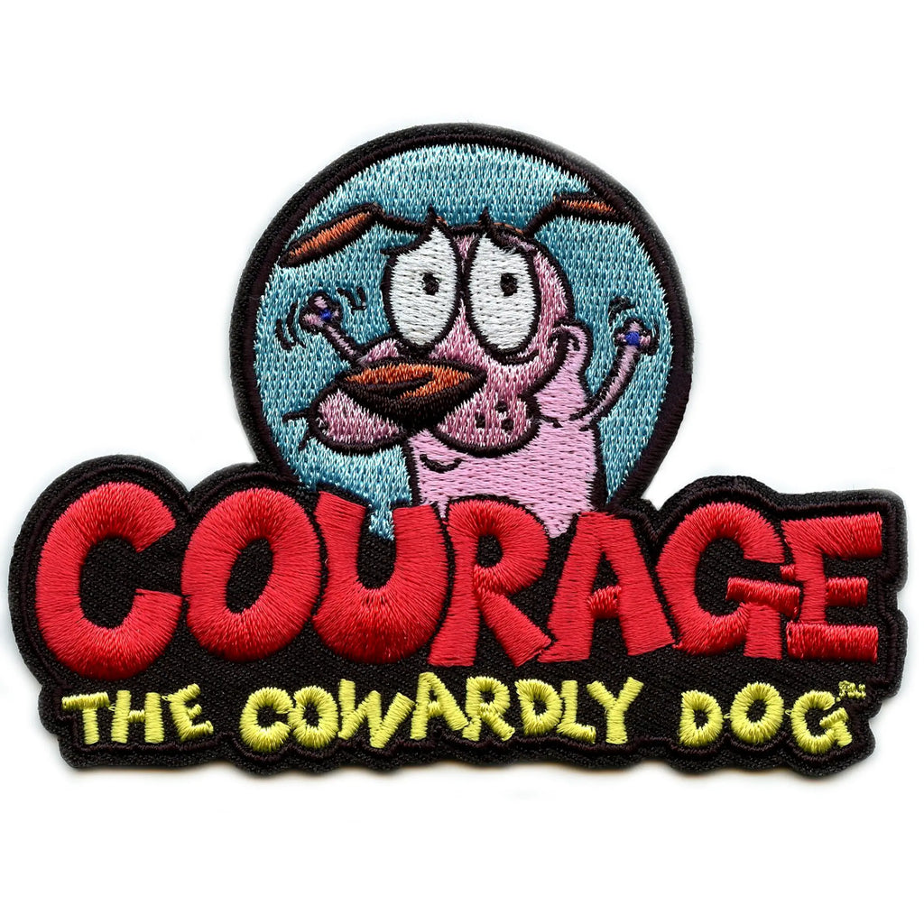 Courage the Cowardly Dog Patch Cartoon TV Show Logo Embroidered Iron-On