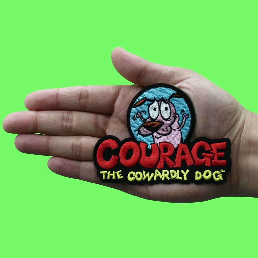 Courage the Cowardly Dog Patch Cartoon TV Show Logo Embroidered Iron-On