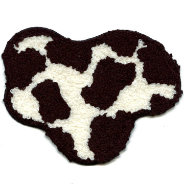 Cow Print Design Patch Western Country Aesthetic Chenille Iron on