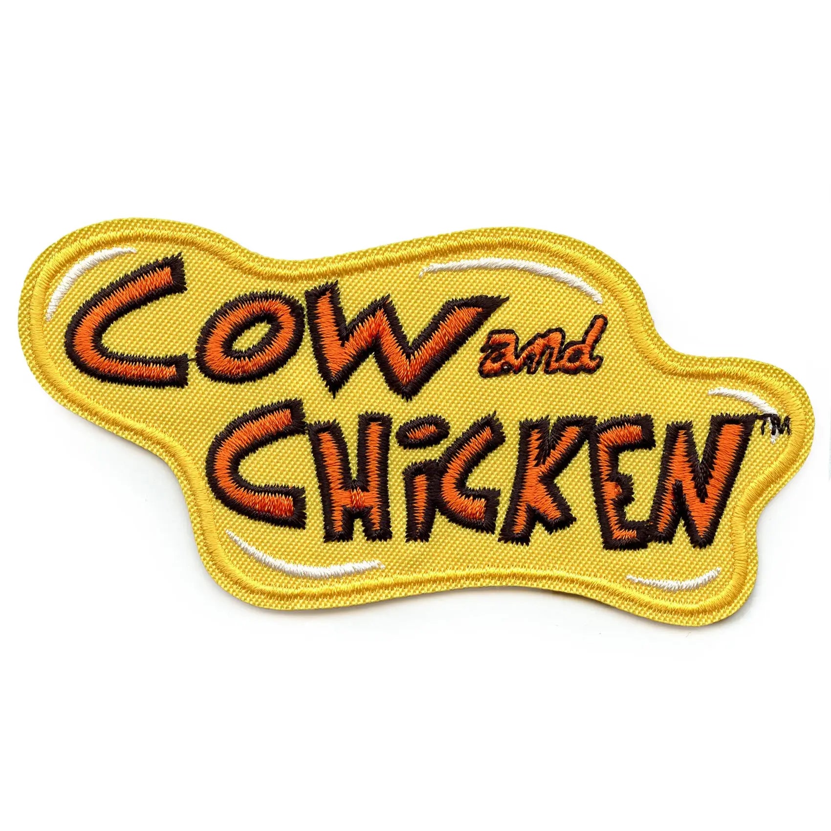 Cow and Chicken Patch Logo Cartoon Characters Embroidered Iron On