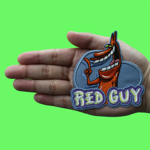 Cow and Chicken Patch Red Guy Cartoon Embroidered Iron-On