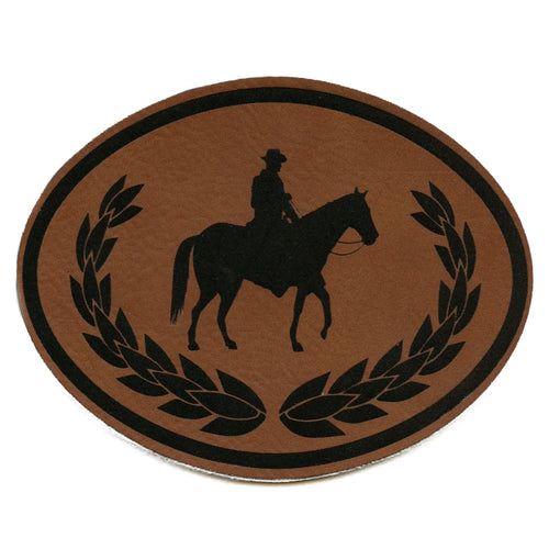 Cowboy Belt Buckle Patch Western Rodeo Country Embroidered Sew On