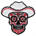 Cowboy Sugar Skull Patch Día de Los Muertos Embroidered Iron On