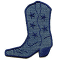 Cowgirl Country Boot Denim Patch Travel Western Aesthetic Embroidered Iron On