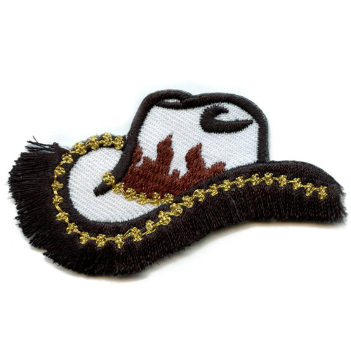 Cowgirl Metallic Fringe Patch Rodeo Southern Country Embroidered Iron On