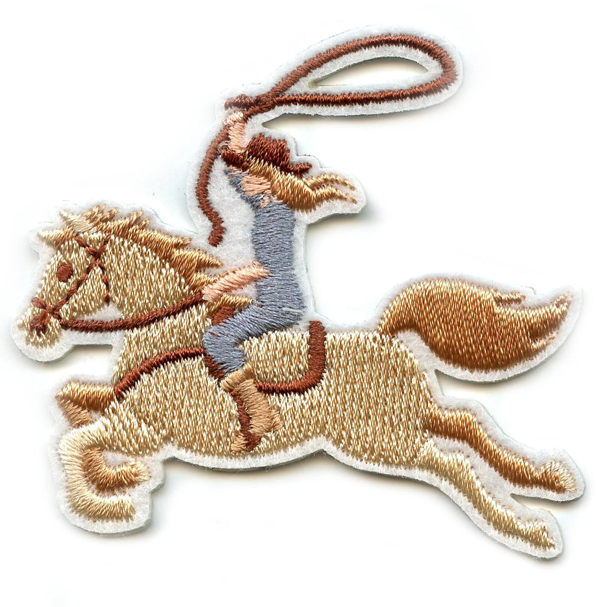 Cowgirl Riding Horse Patch Western Country Aesthetic Embroidered Iron ...