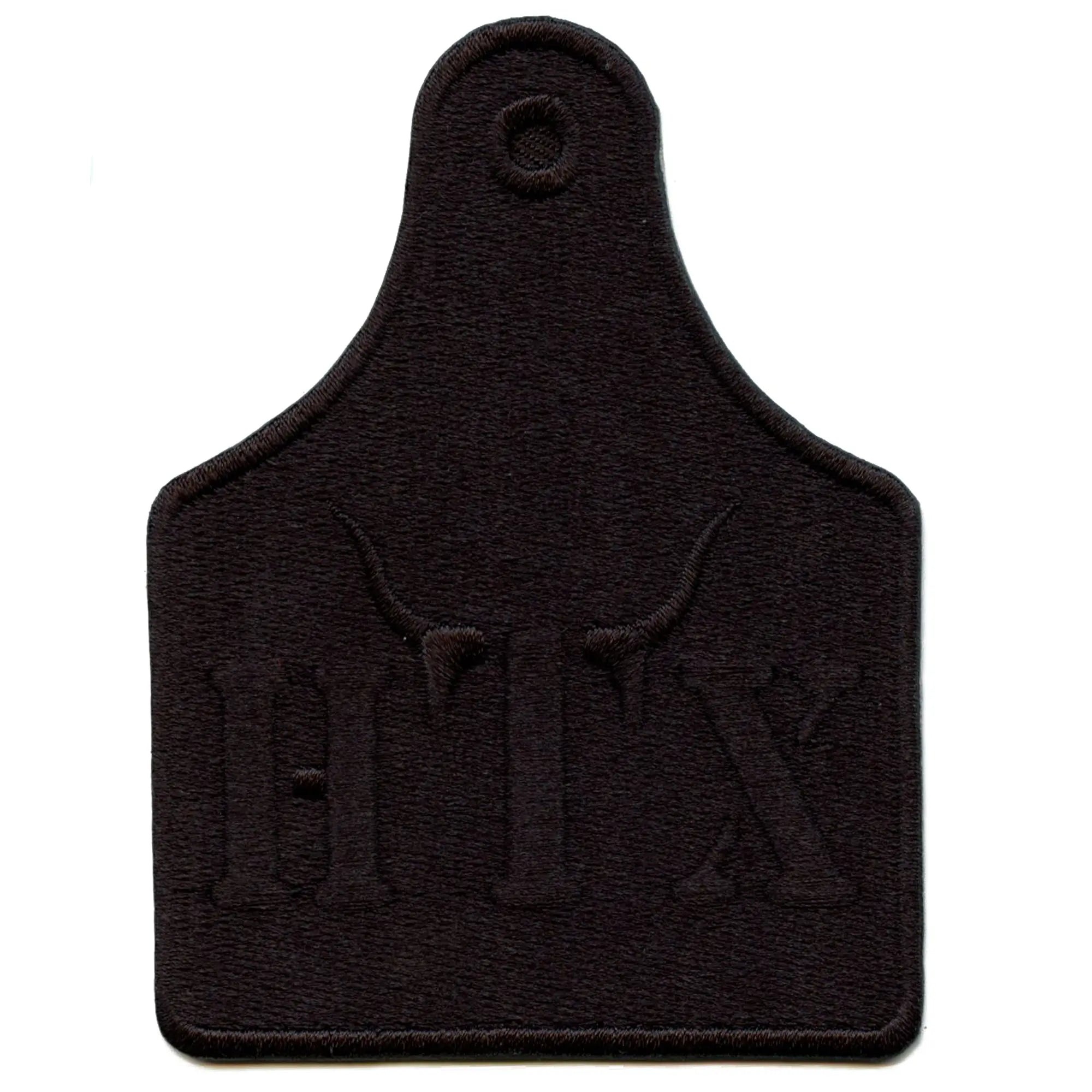 Étiquettes d'oreille de taureau - Patch noir Southern Western Country brodé à repasser