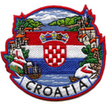 Croatia Balkans Travel Patch Tourist Souvenir Flag Embroidered Iron On