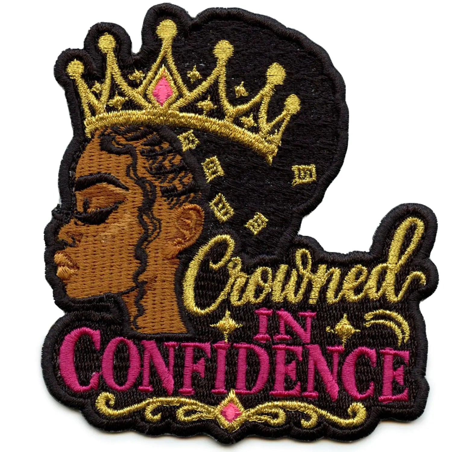 Crowned in Confidence Patch Radiant And Poise Embroidered Iron-On