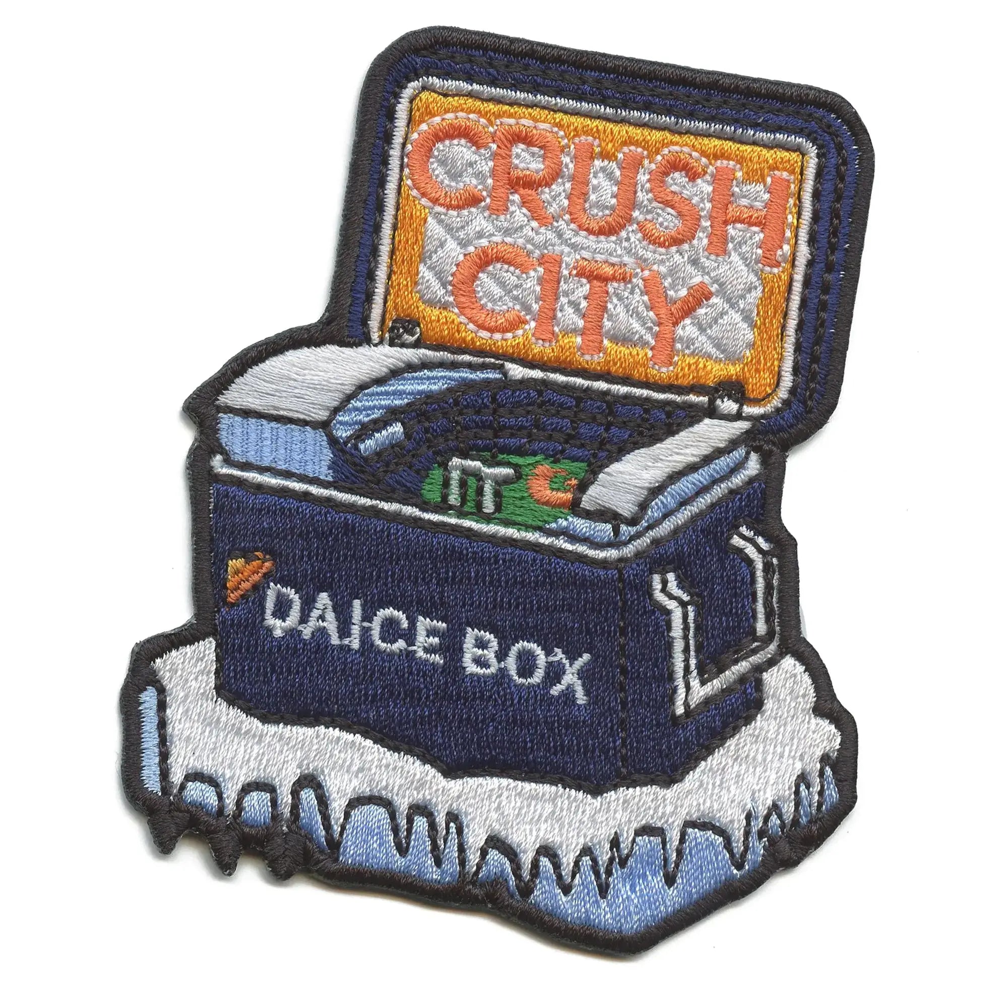 Crush City Da Ice Box Patch Houston Texas Park Embroidered Iron On
