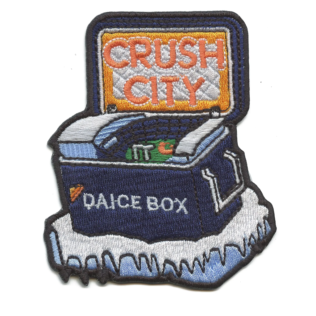 Crush City Daiced Box Patch Houston Texas Logo Embroidered Iron On